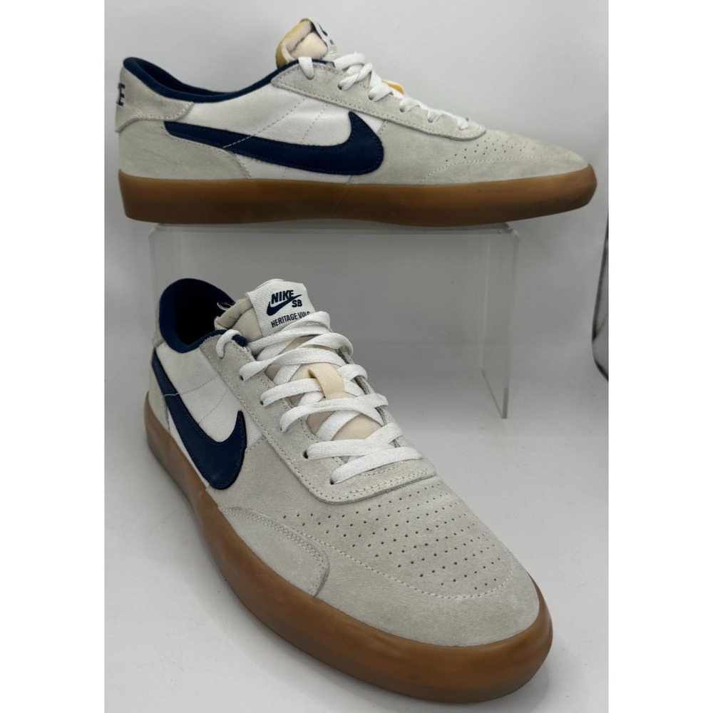 Nike Heritage Vulc SB 'Summit White Navy' Sneakers CD5010-102 Mens Size 11